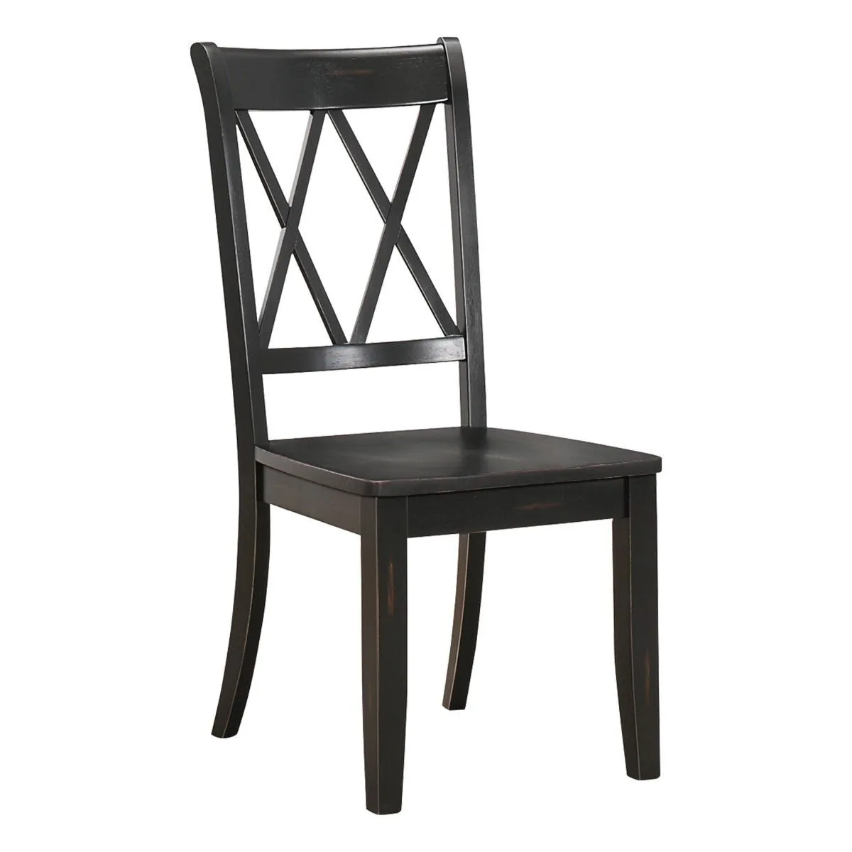 Janina Collection Black Side Chair - Set of 2