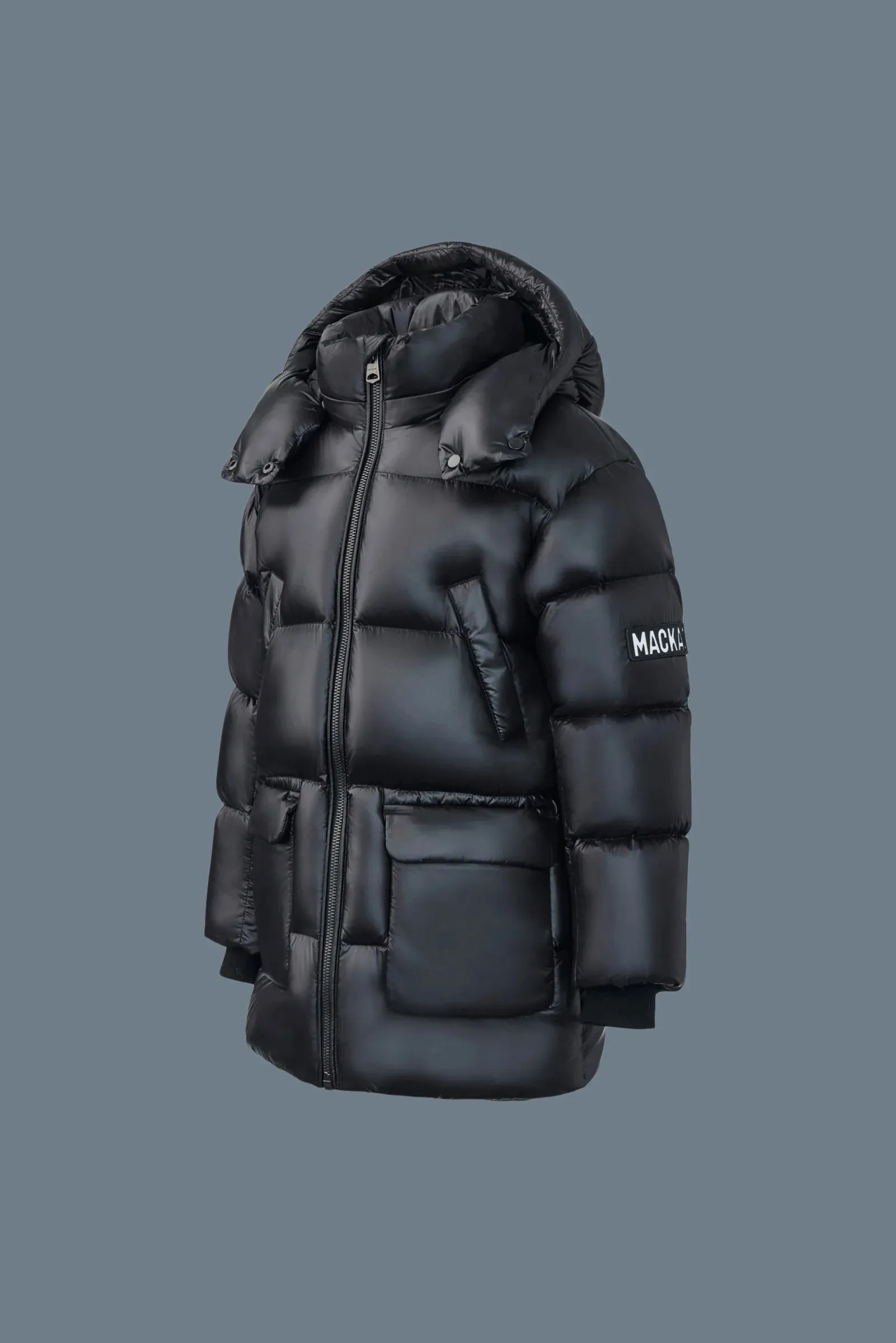 Kennie-Lus Boys Hooded Down Jacket (Black) - MP0015900001BLK