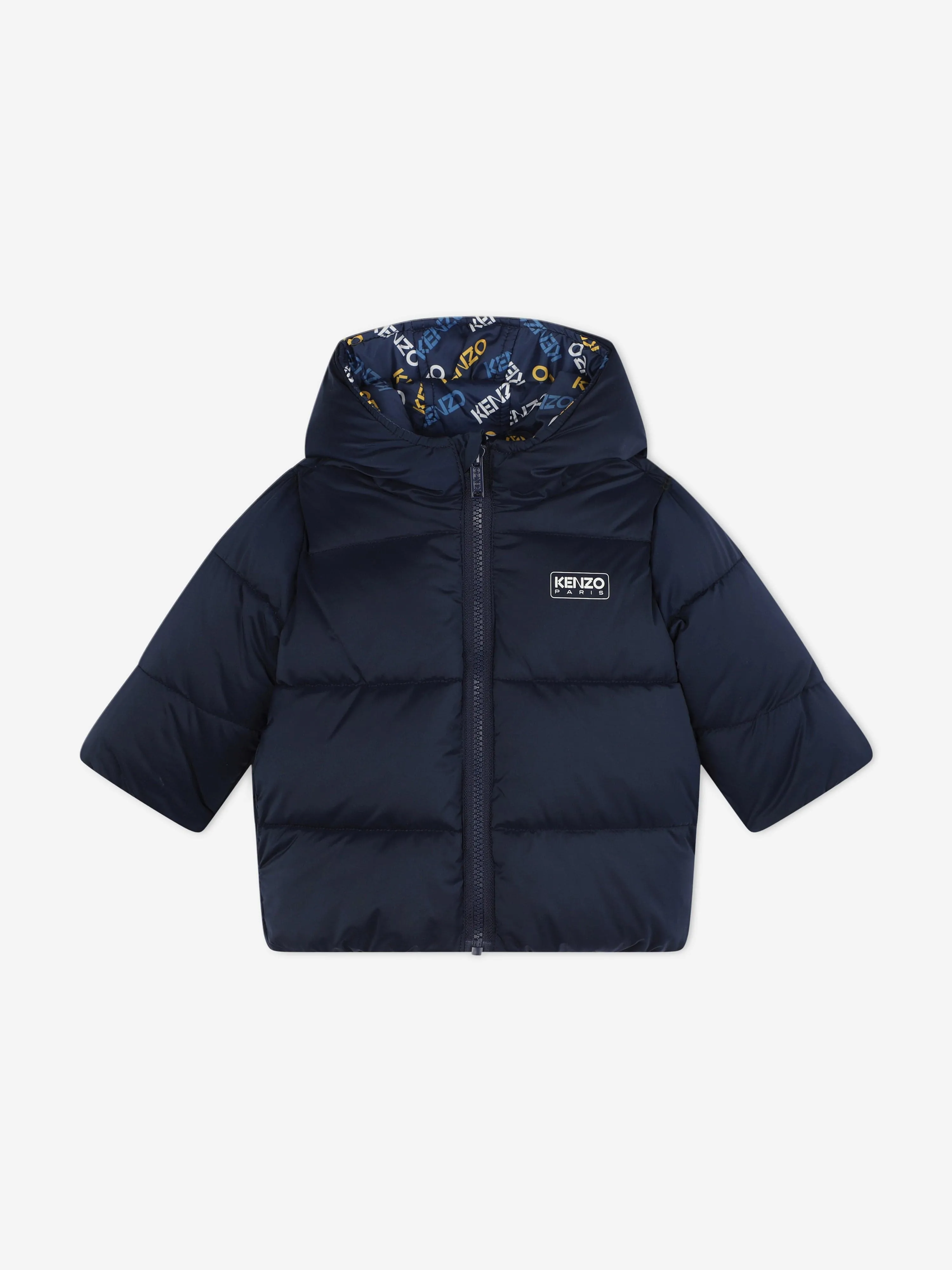 KENZO Baby Boys Reversible Puffer Jacket in Navy