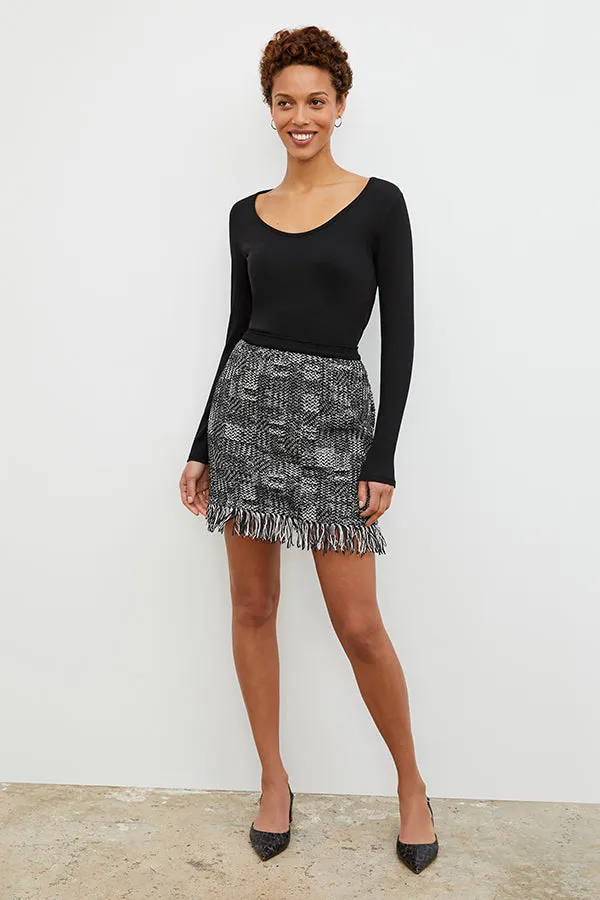 Krista Skirt - Interweave :: Black / White