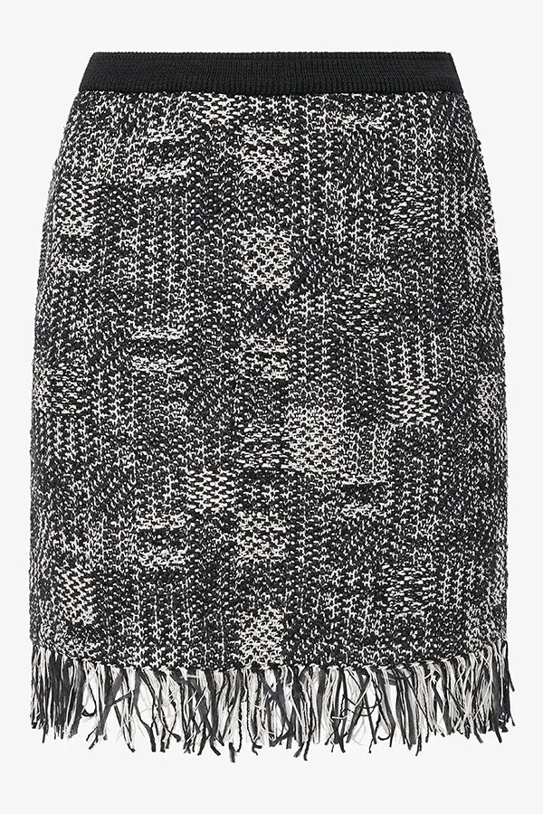 Krista Skirt - Interweave :: Black / White