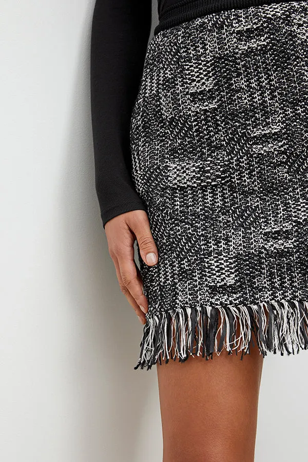 Krista Skirt - Interweave :: Black / White