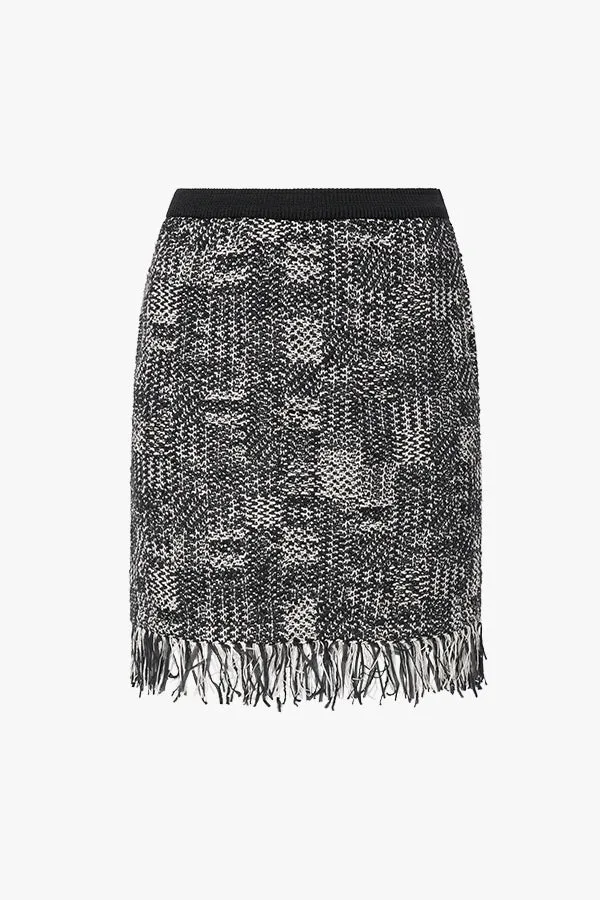 Krista Skirt - Interweave :: Black / White