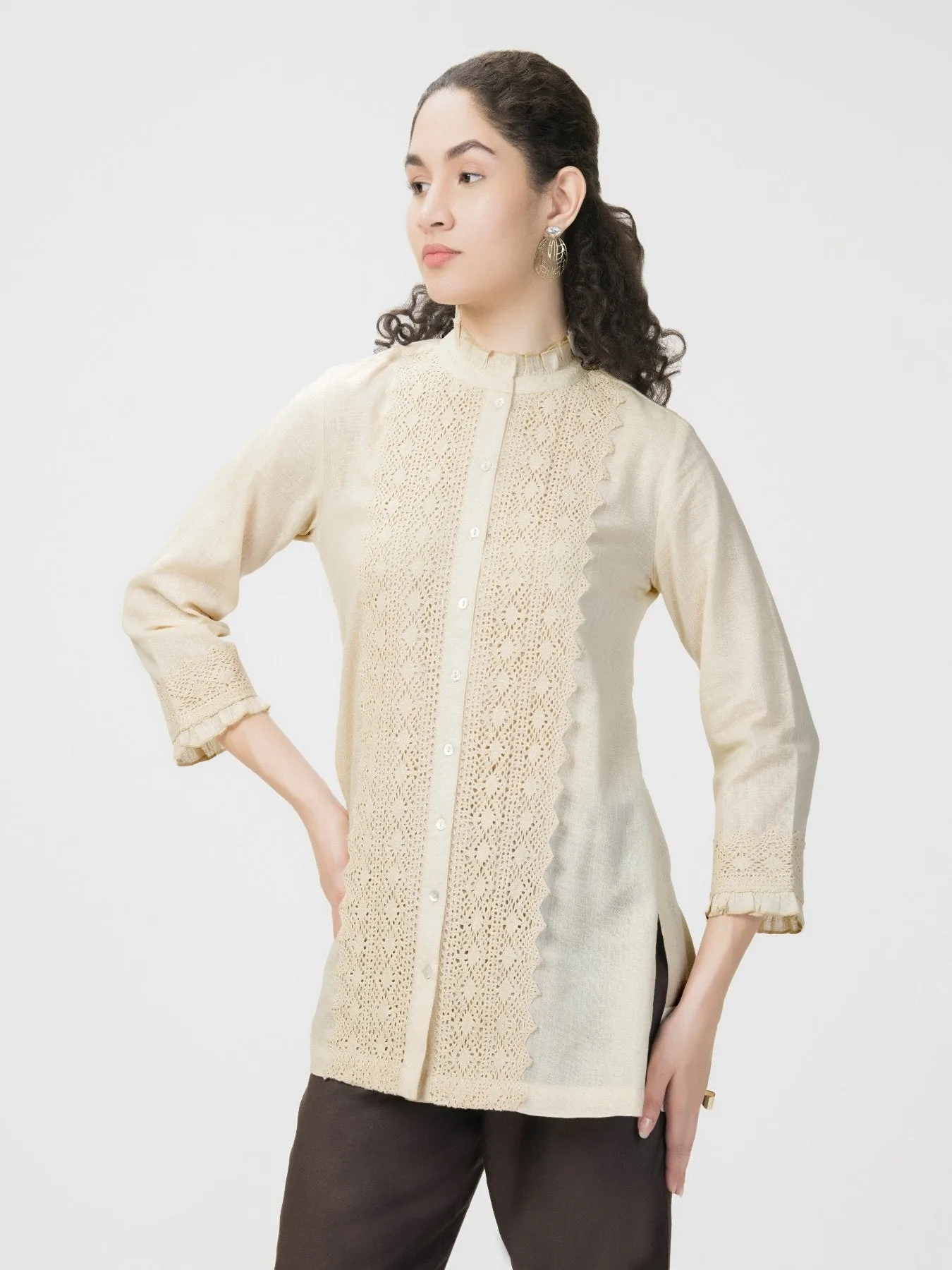 Lace Linen Shirt