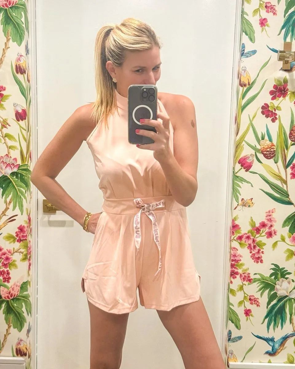 Leylah Romper | Pale Pink