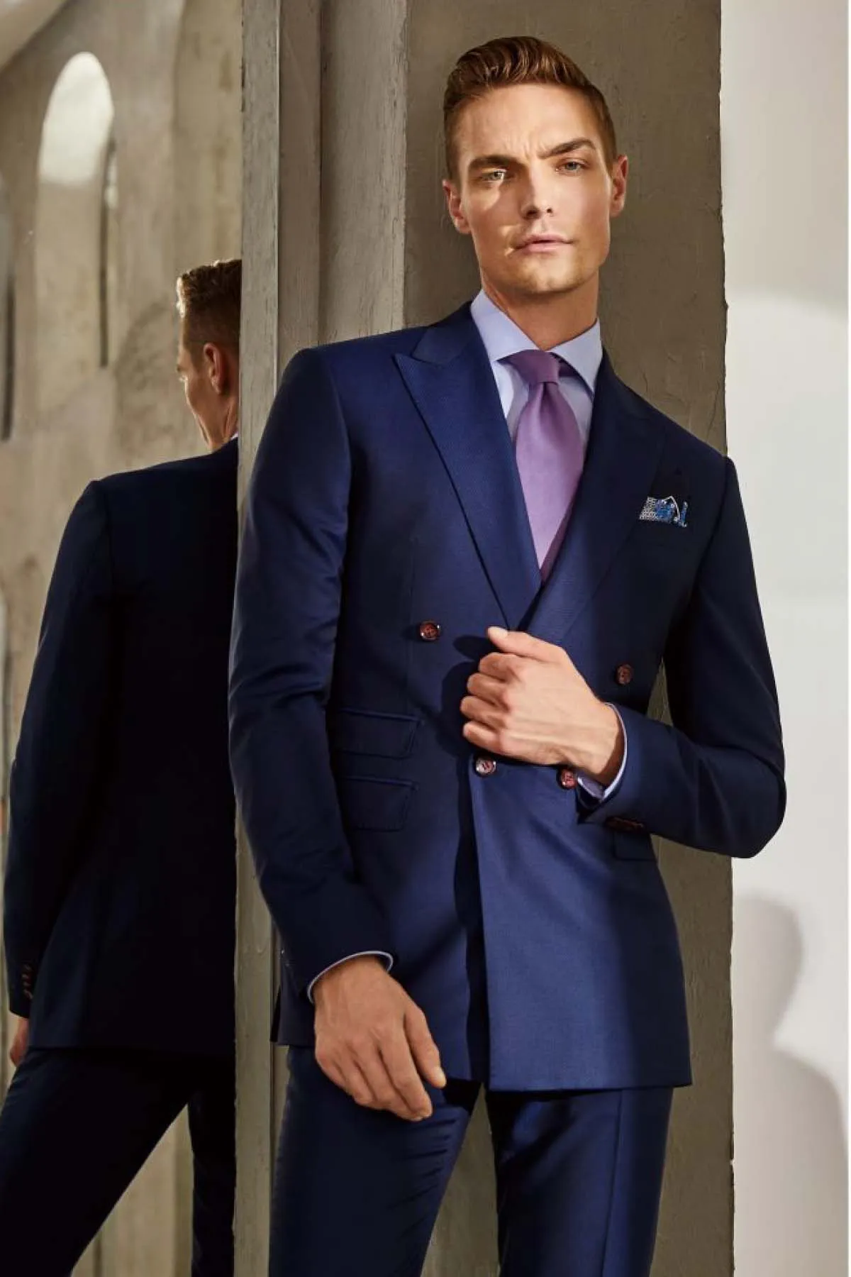 Light Navy Italian Suit