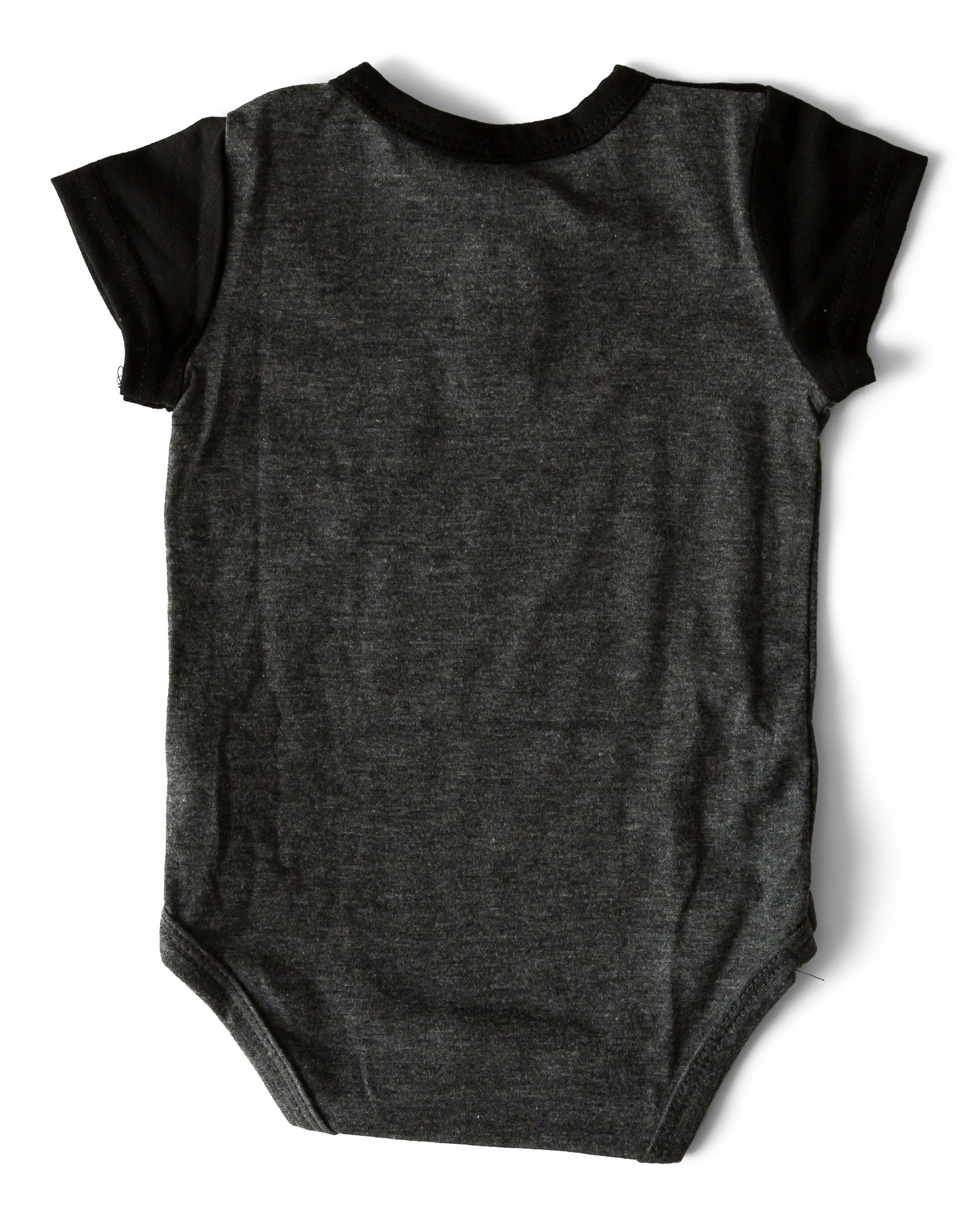 Littlest Prince Black & Charcoal Henley Shirt