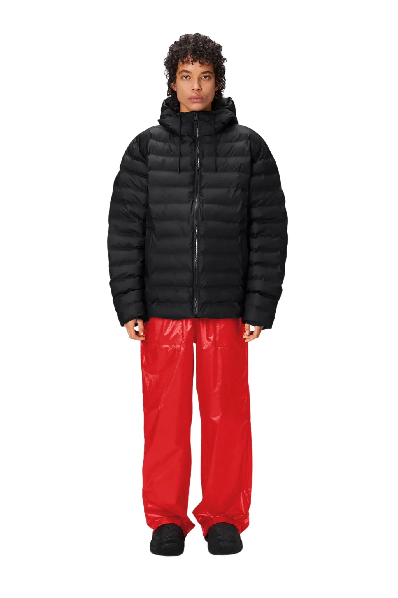 Lohja Black Short Puffer Jacket