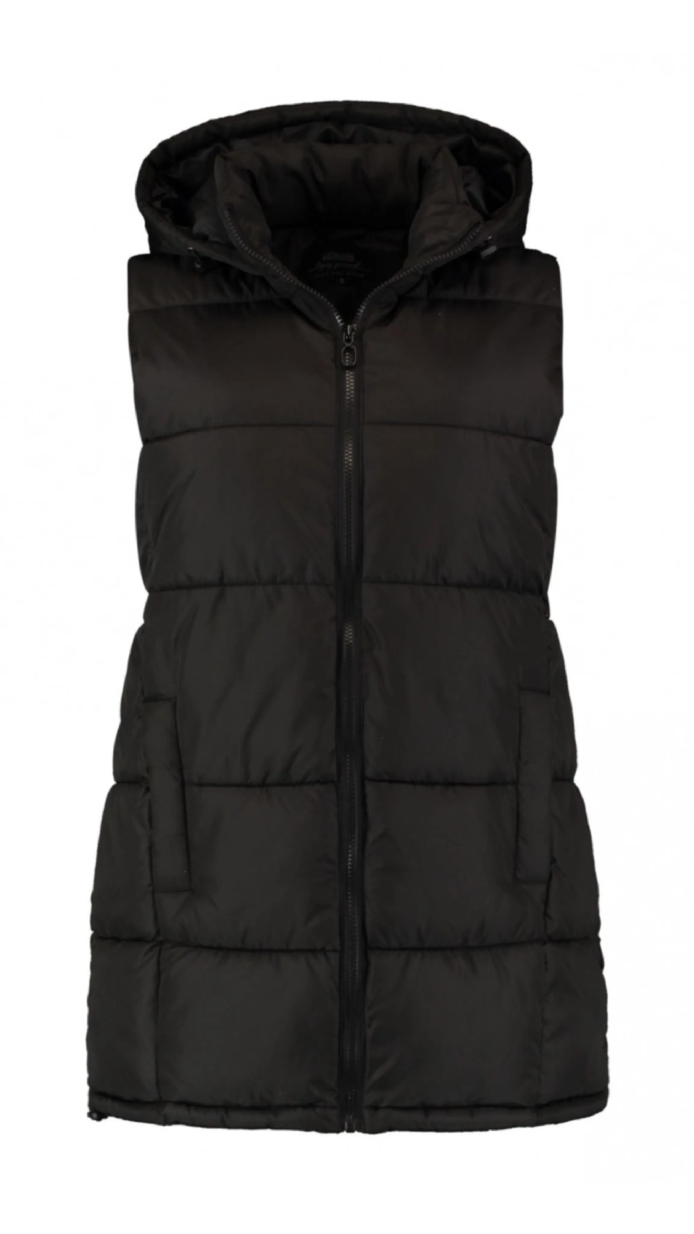 Lona Black Toggle Waist Puffer Gilet