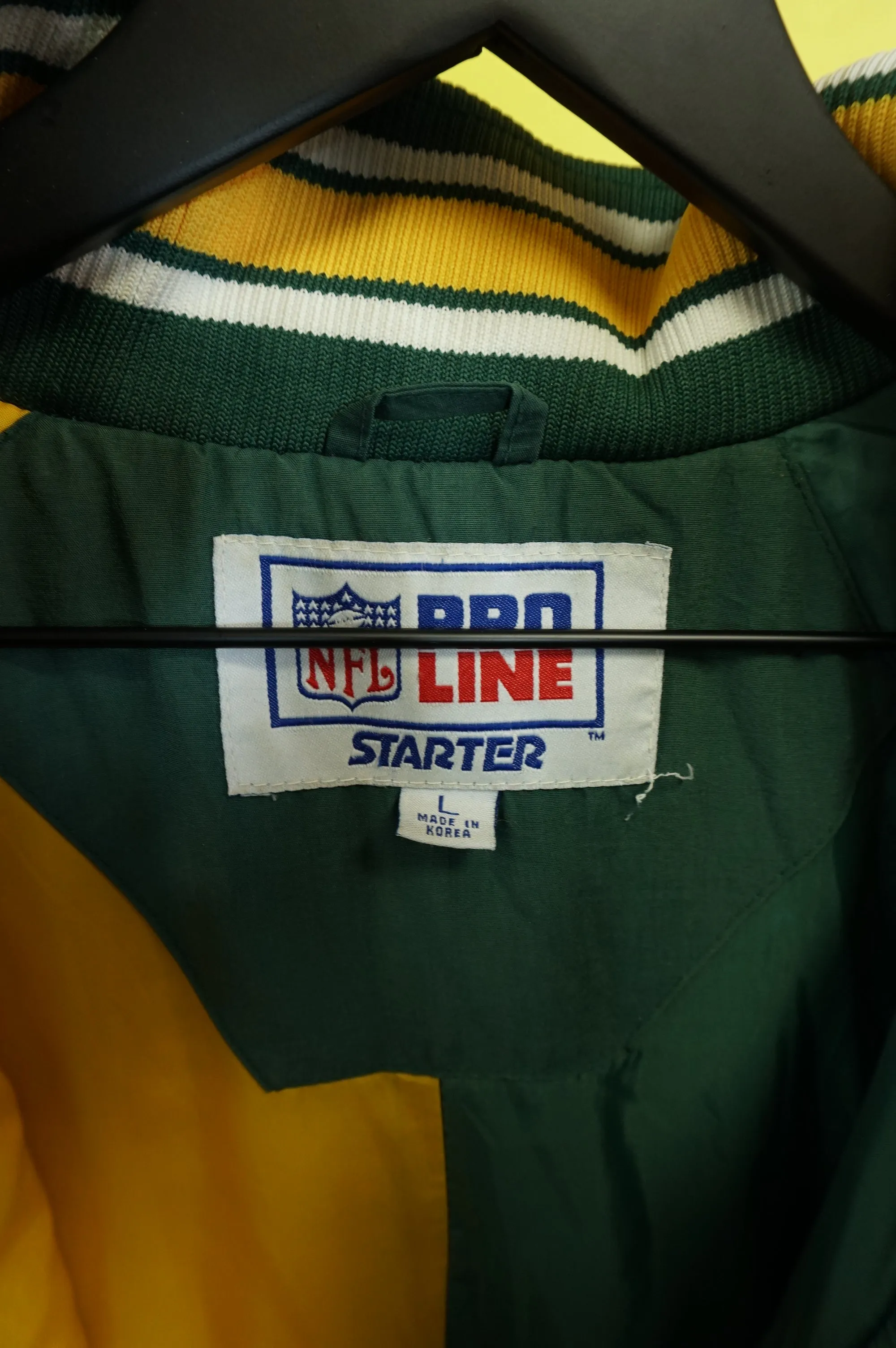 (L/XL) Vtg Green Bay Packers Puffer Jacket