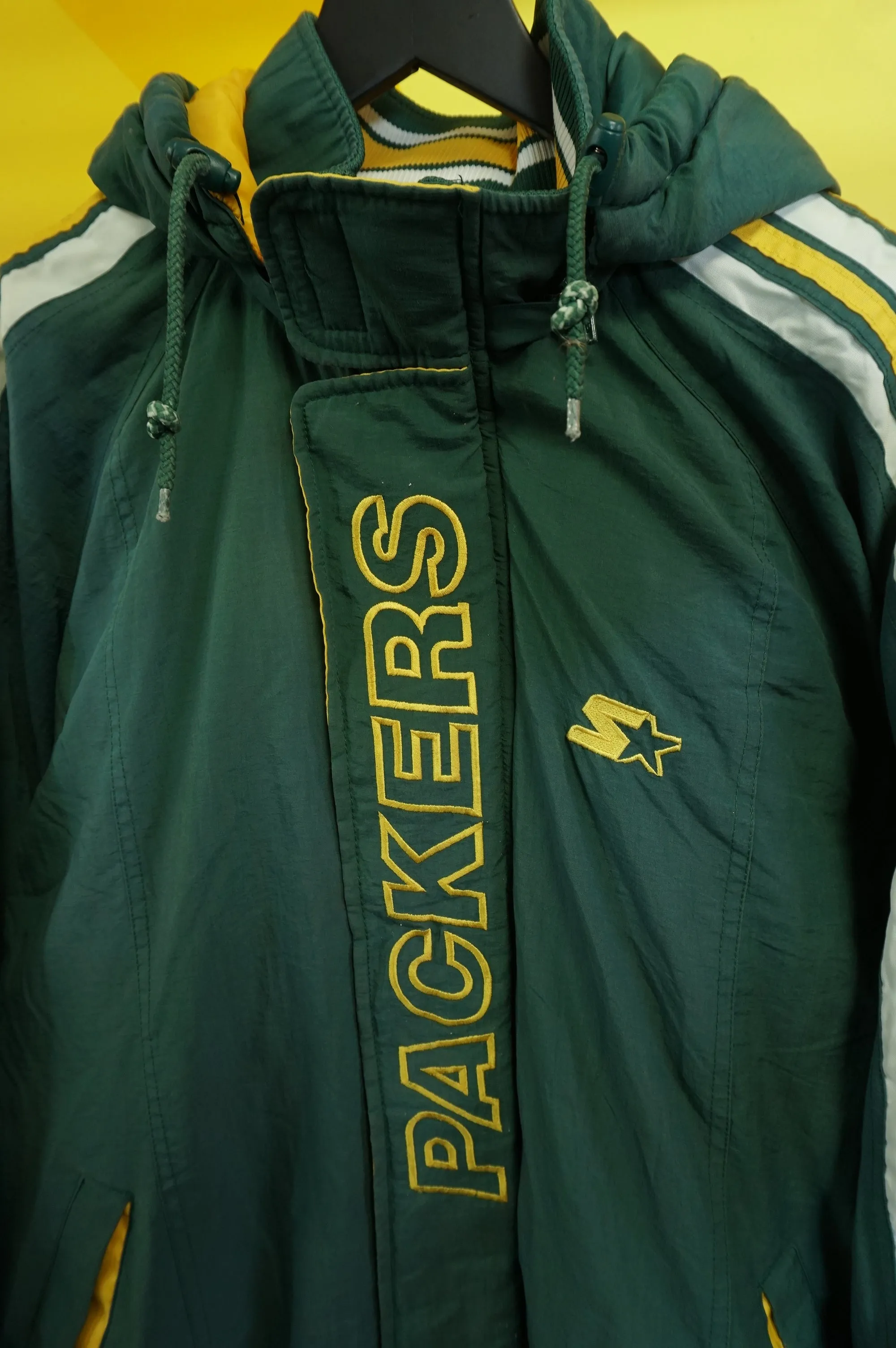 (L/XL) Vtg Green Bay Packers Puffer Jacket