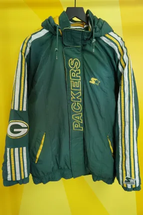 (L/XL) Vtg Green Bay Packers Puffer Jacket