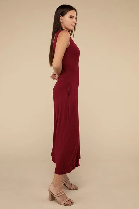 Maeve Surplice Neckline Sleeveless Jumpsuit