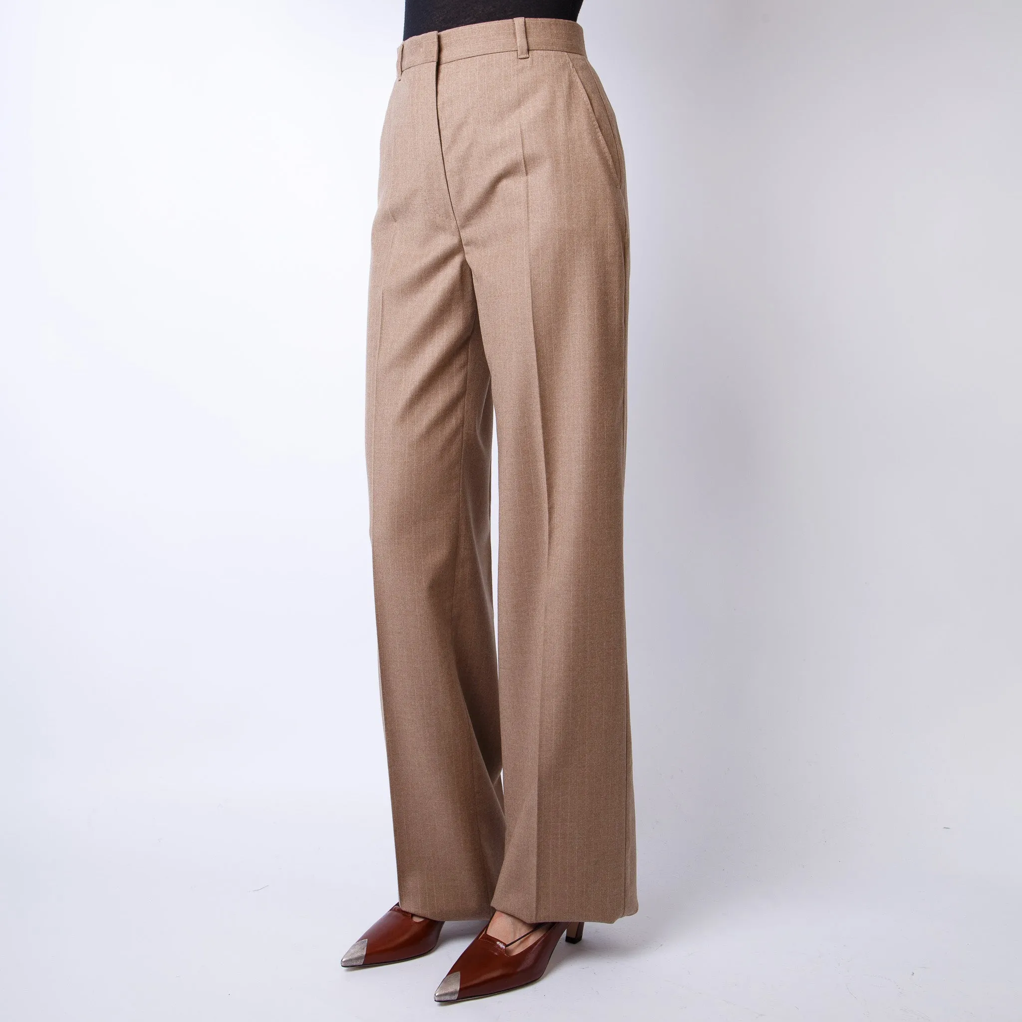 MAX MARA STUDIO TROUSERS 2426136072600 009 BEIGE