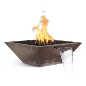 Maya Fire and Water Bowl, Hammered Copper - Pool Feature