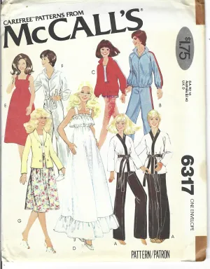 McCalls 6317 Barbie Doll Clothes Vintage Craft Sewing Pattern 1970s