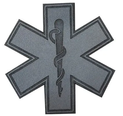 Medium Iron On Reflective Star of Life