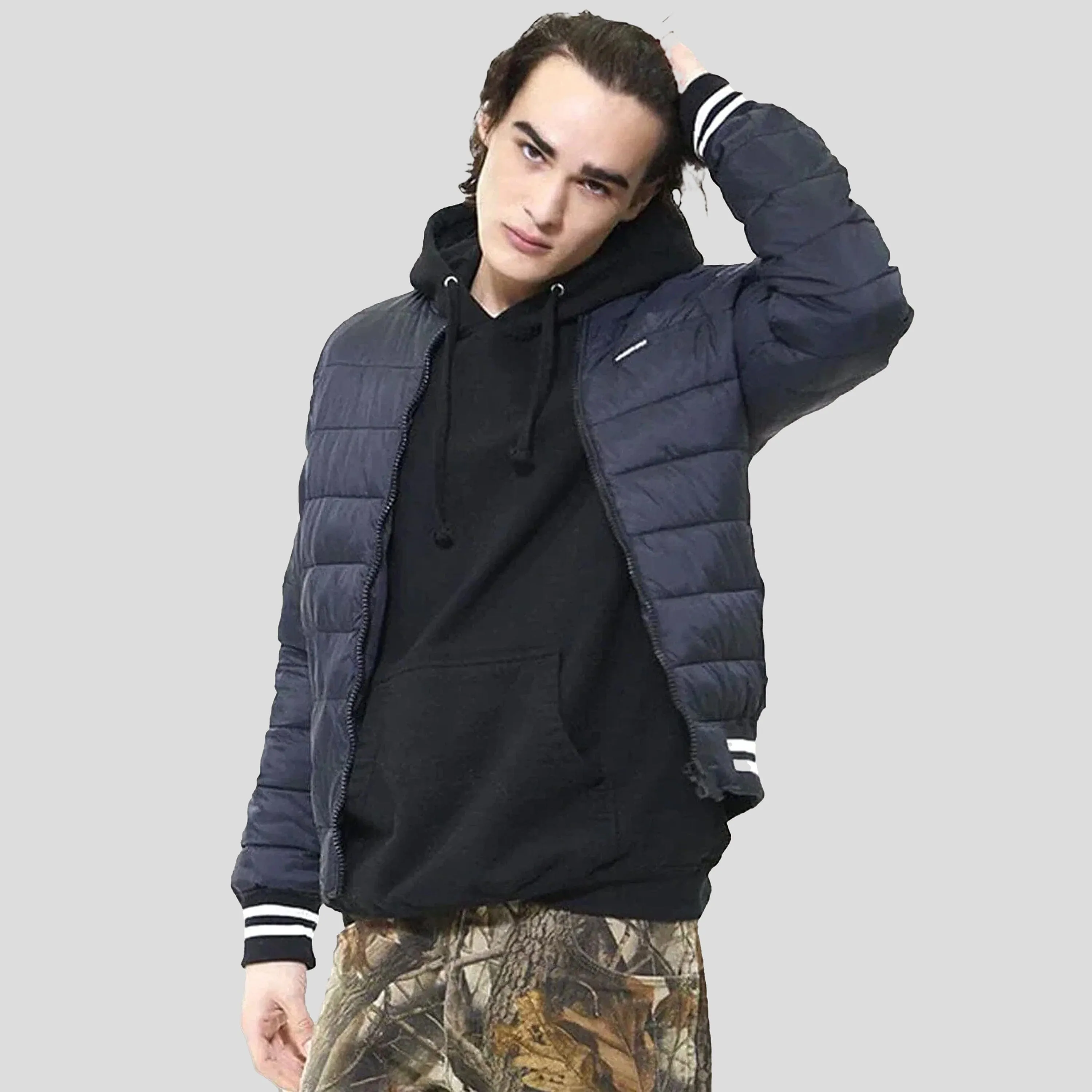 Members Only Men's Varsity Puffer Jacket