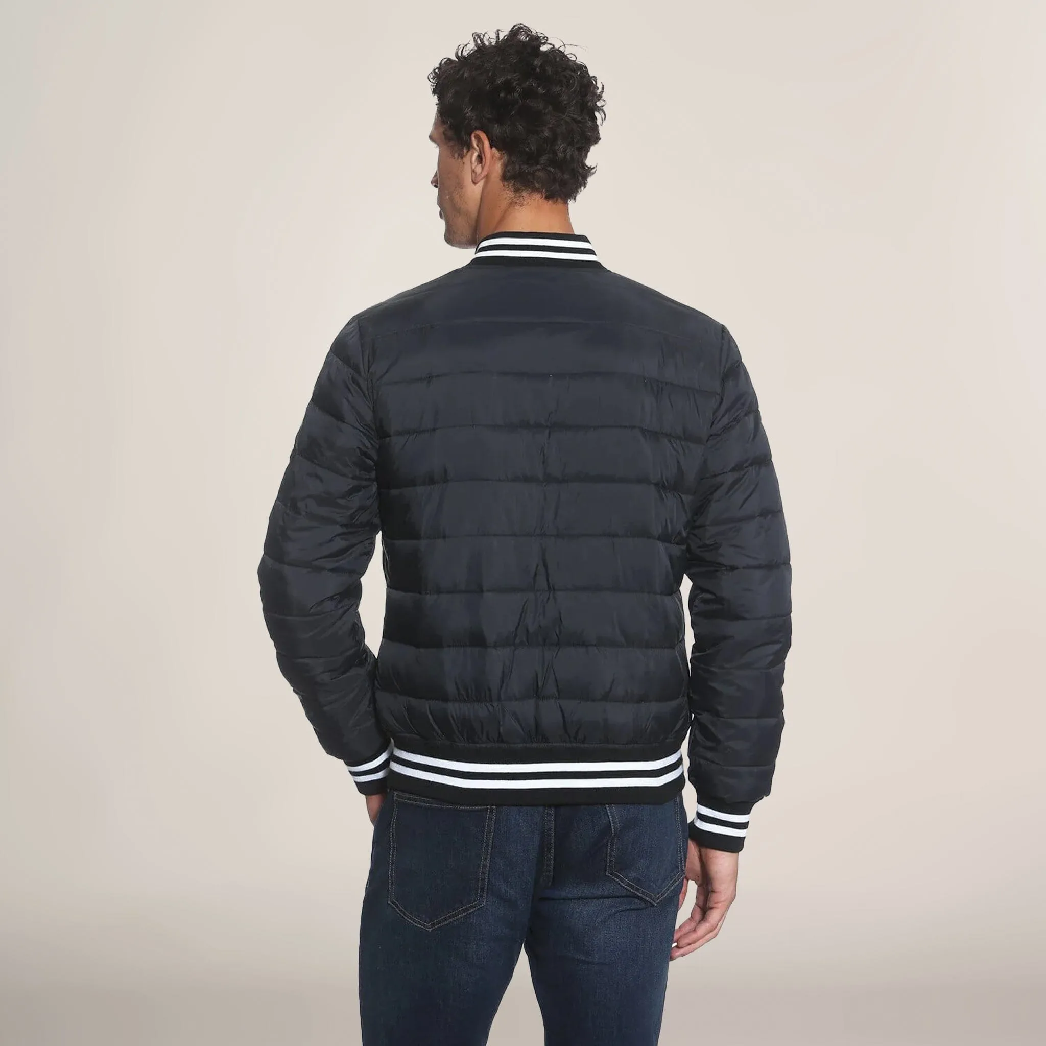 Members Only Men's Varsity Puffer Jacket