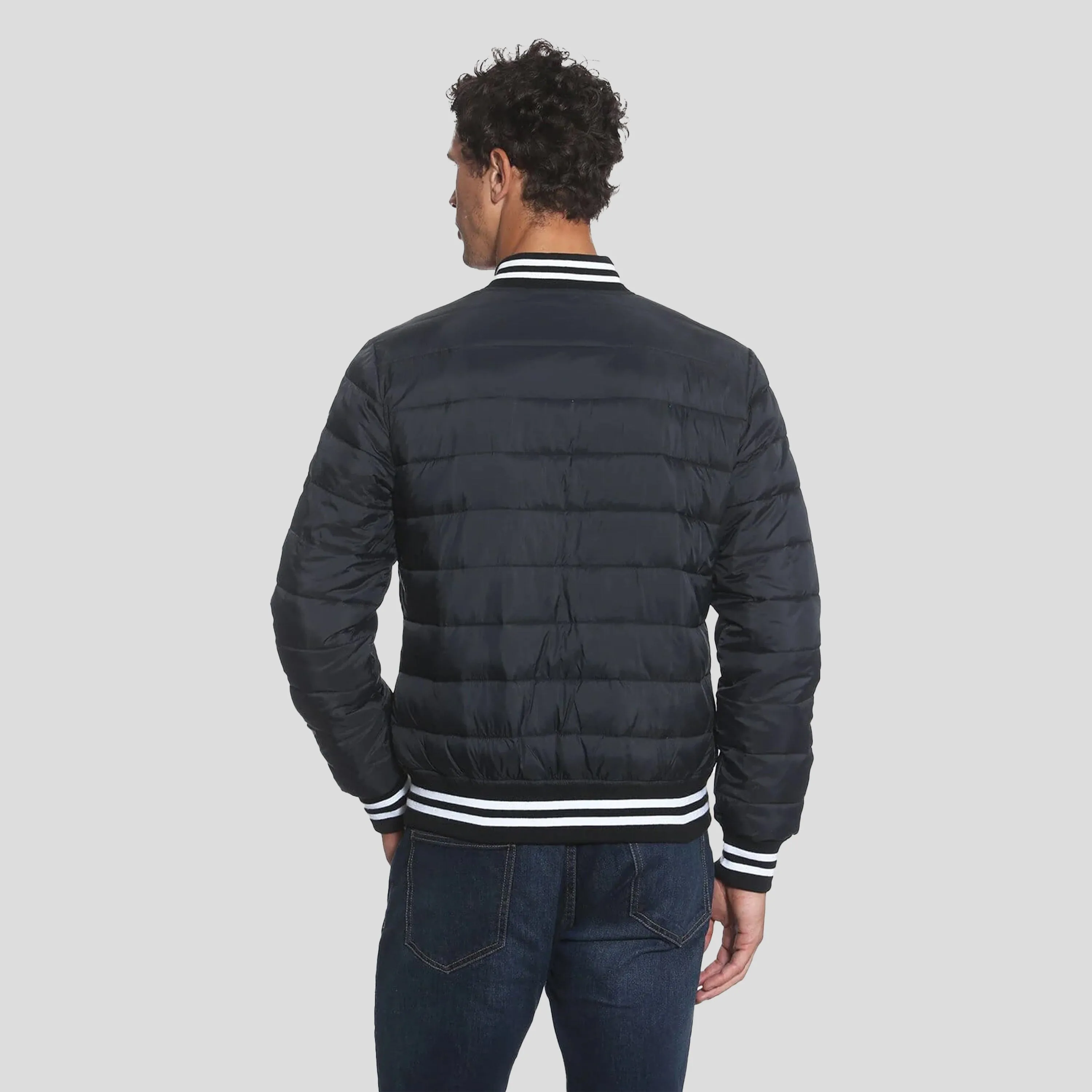 Members Only Men's Varsity Puffer Jacket