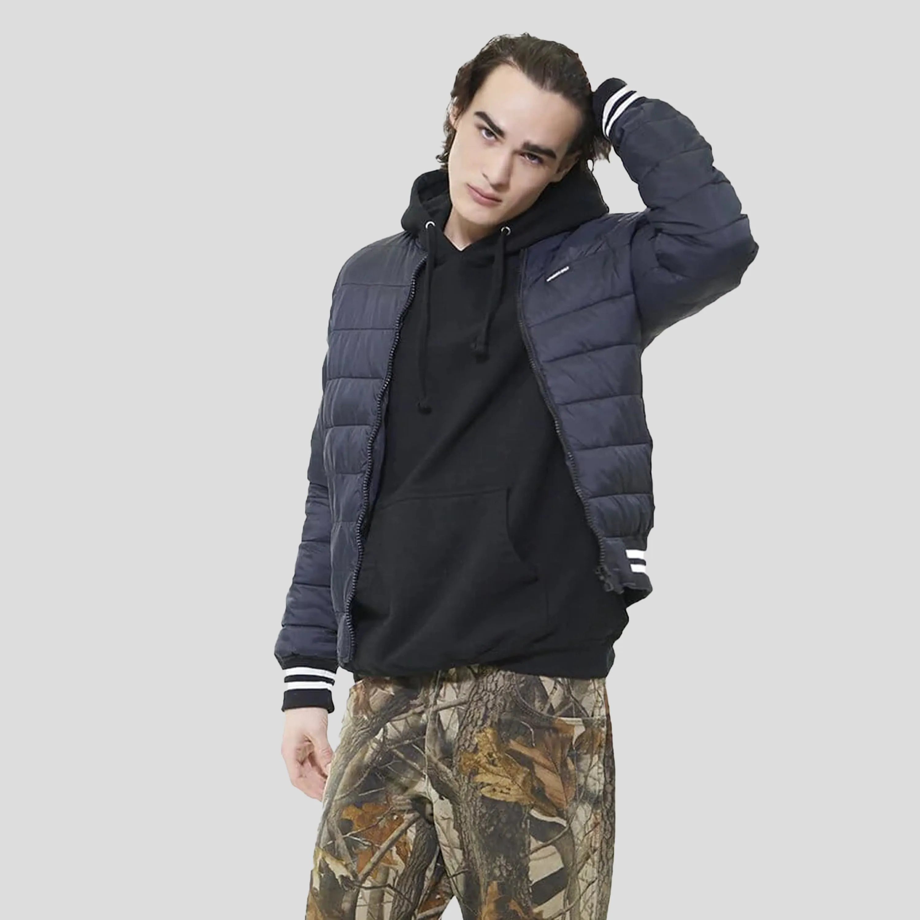 Members Only Men's Varsity Puffer Jacket