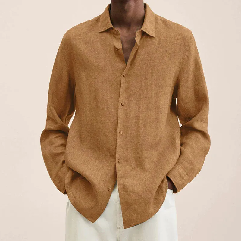 Men's Linen Long Sleeve Shirt