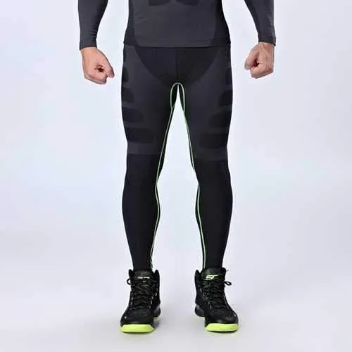 Mens Professional Sports Compression Tights Quick Dry Breathable Sports Pants Sportswear