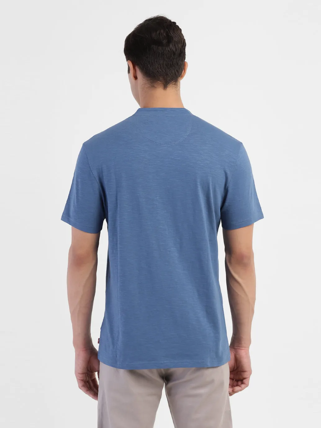 Men's Solid Henley Neck T-shirt