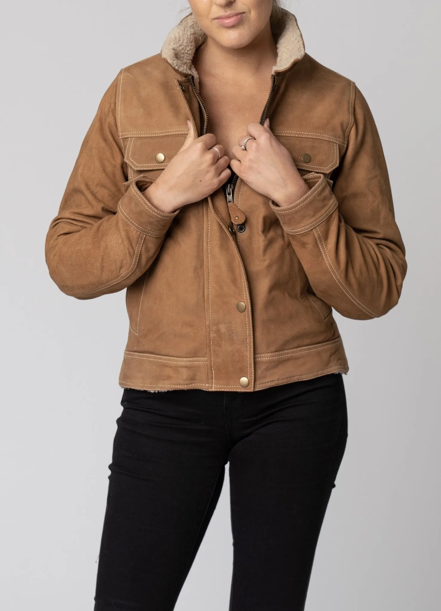 Merla Moto - Blackbird - Ladies Dakota Nubuck Leather Jacket