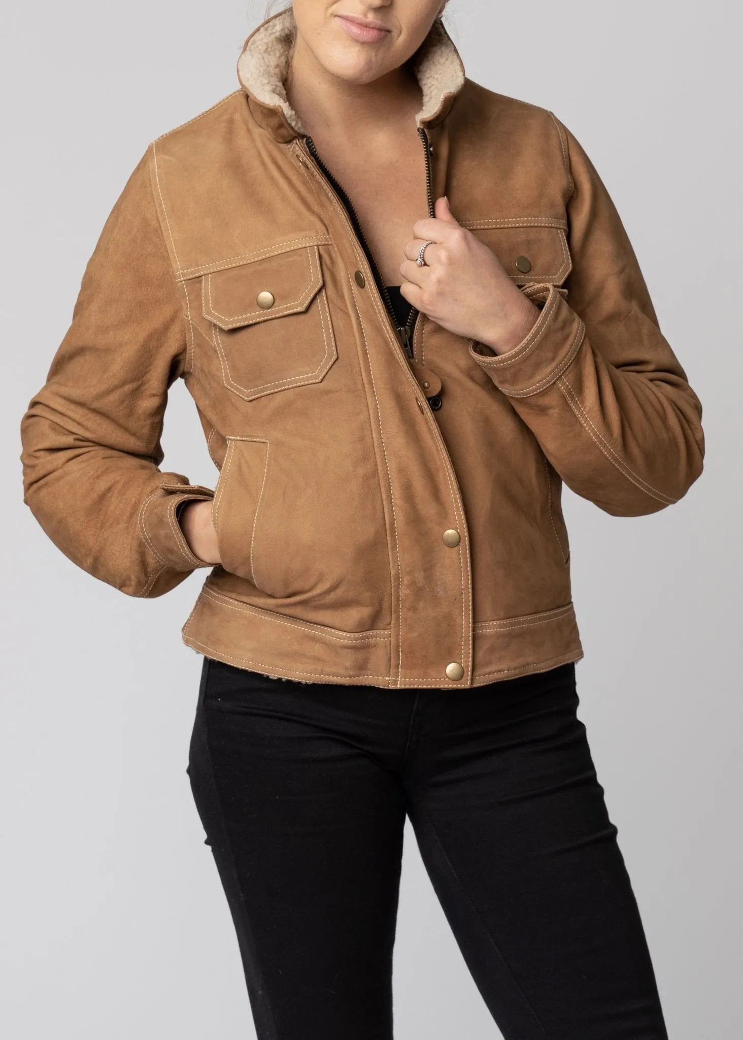 Merla Moto - Blackbird - Ladies Dakota Nubuck Leather Jacket