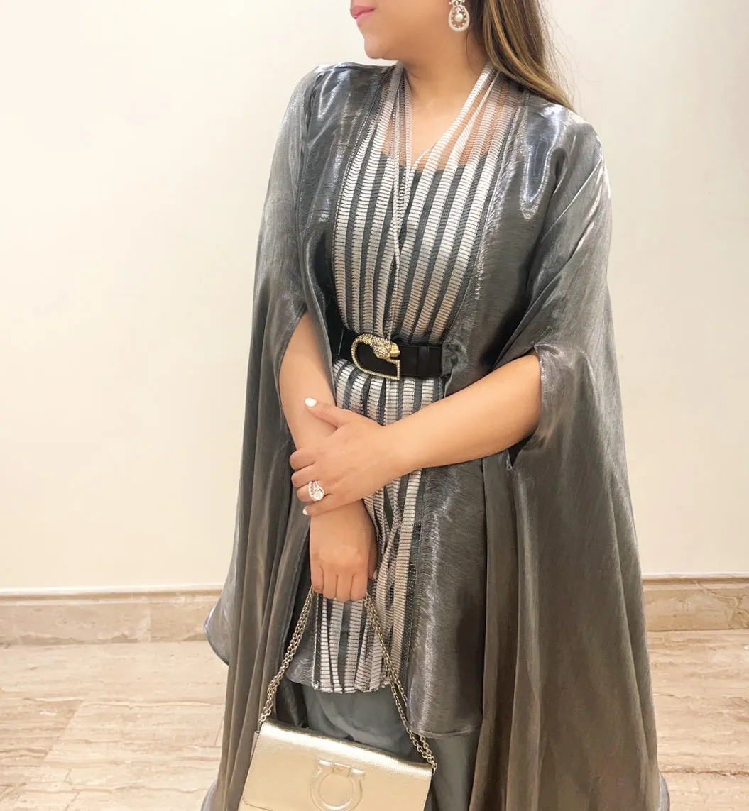 Metallic Drape Jumpsuit