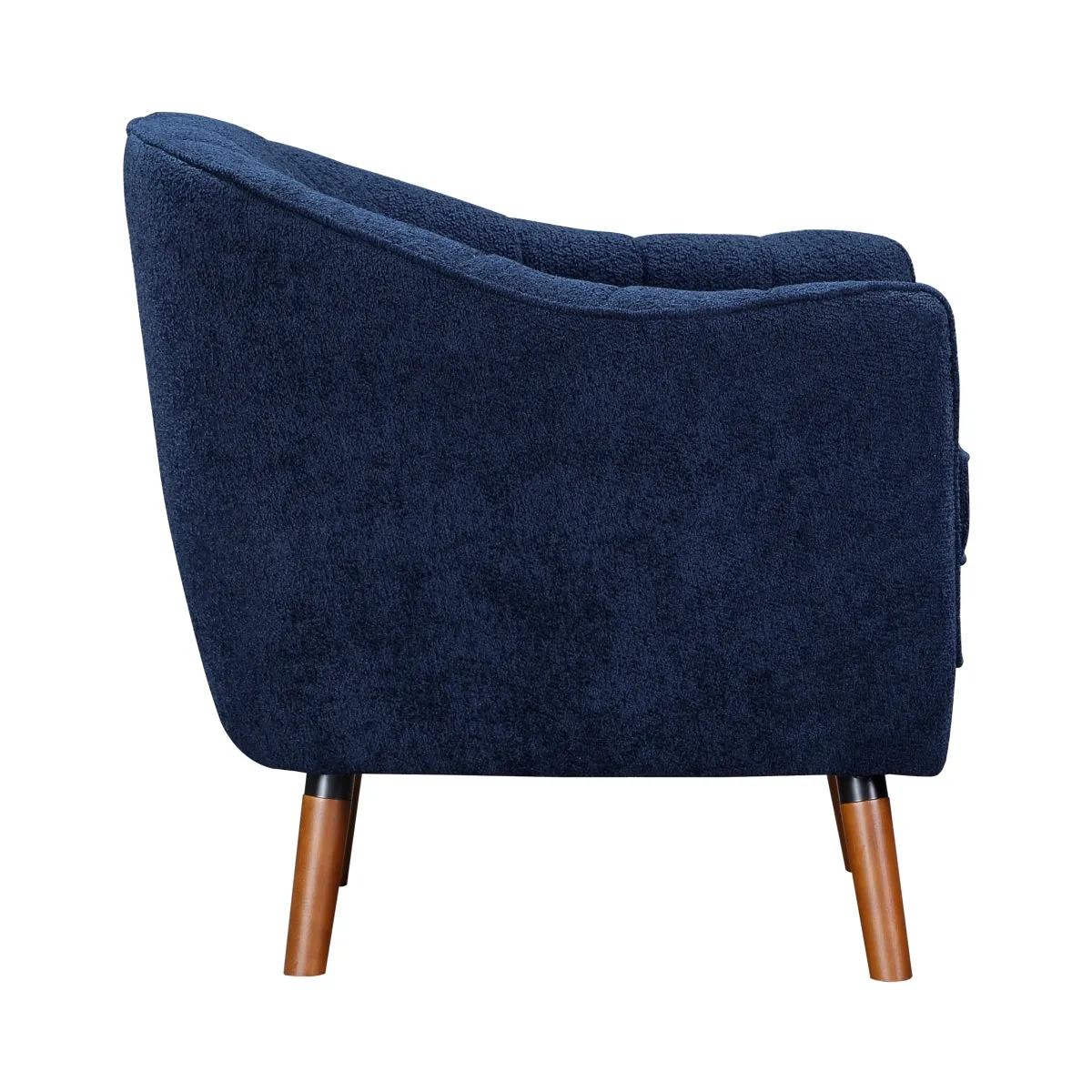 Mid-Century Modern Blue Tufted Sofa