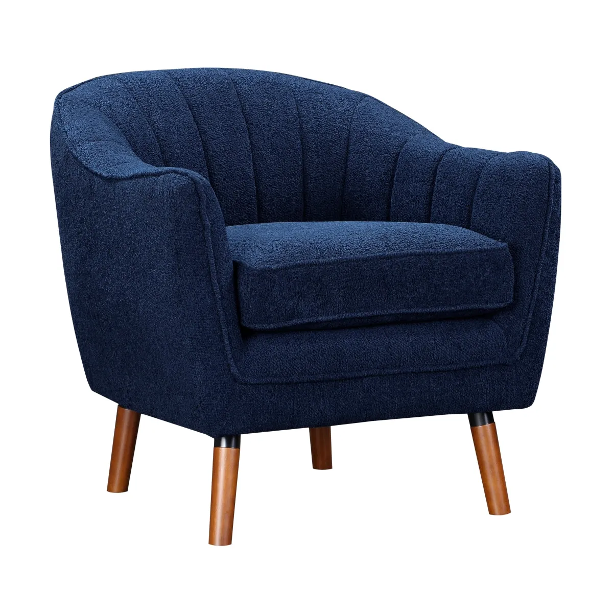 Mid-Century Modern Blue Tufted Sofa