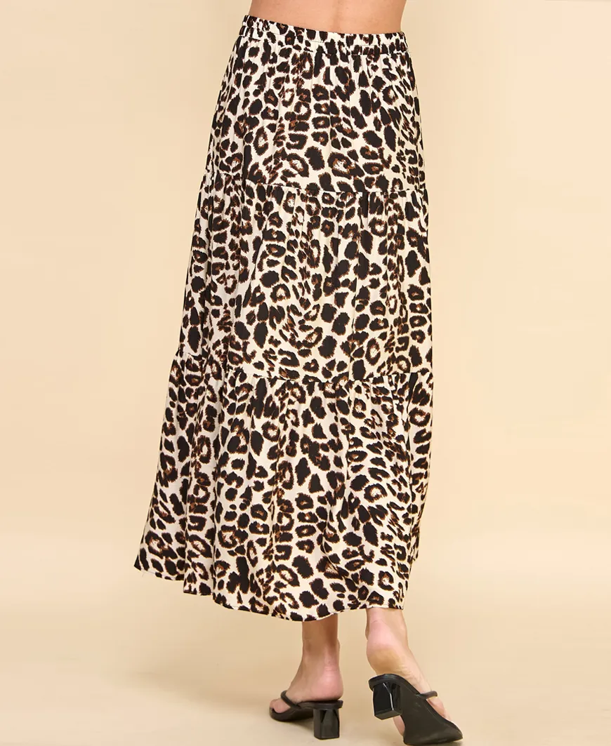 Mindi Leopard Skirt