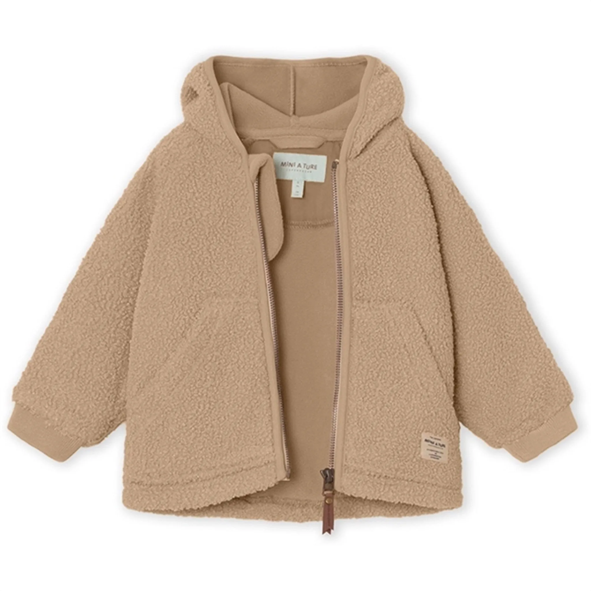 MINI A TURE Liff Teddy Fleece Jacket Savannah Tan