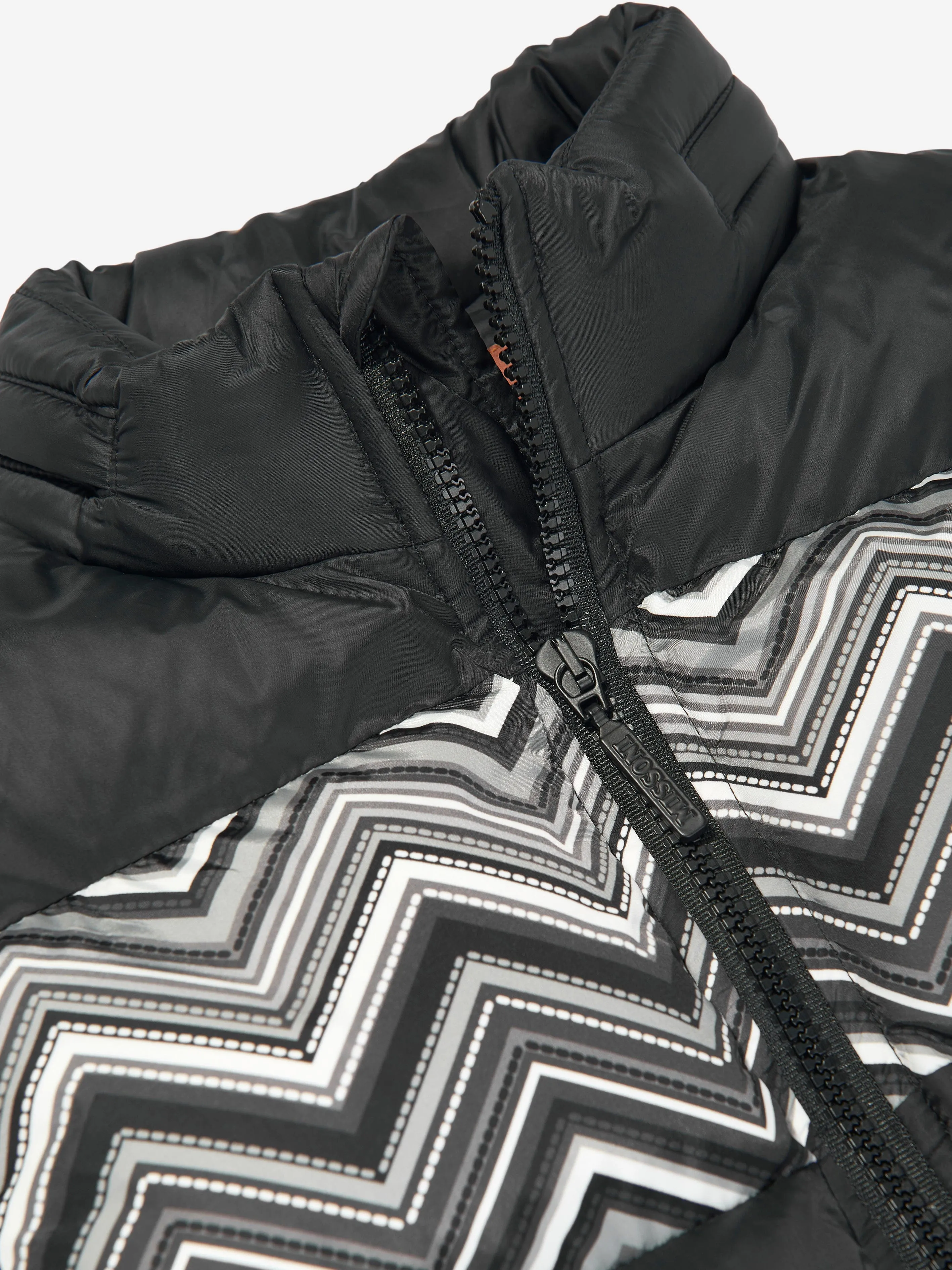 Missoni Kids Zigzag Puffer Jacket in Black