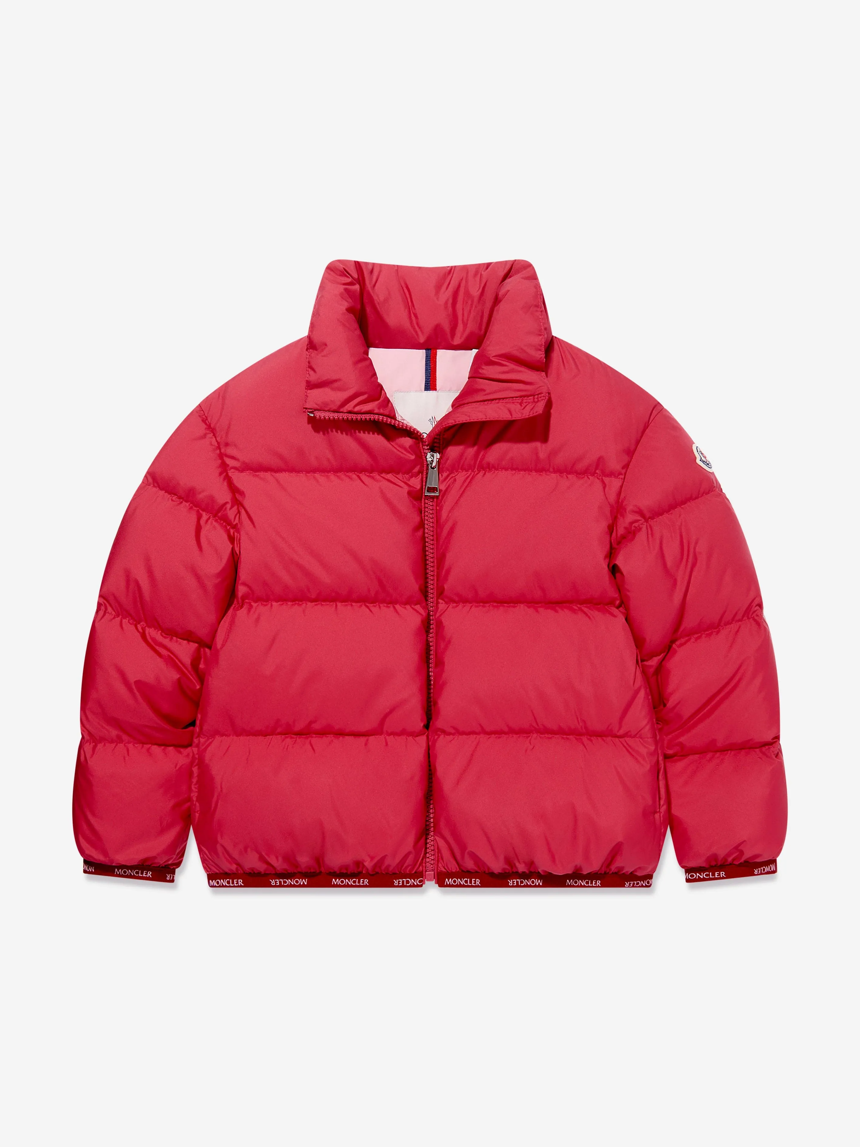 Moncler Enfant Girls Down Padded Abbadia Jacket in Red