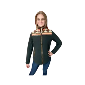 Montana Women's Aztec Puffer Orange Green Jacket