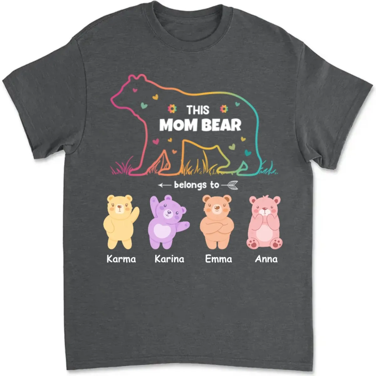 Mother - This Mama Bear Belongs To - Personalized T Shirt