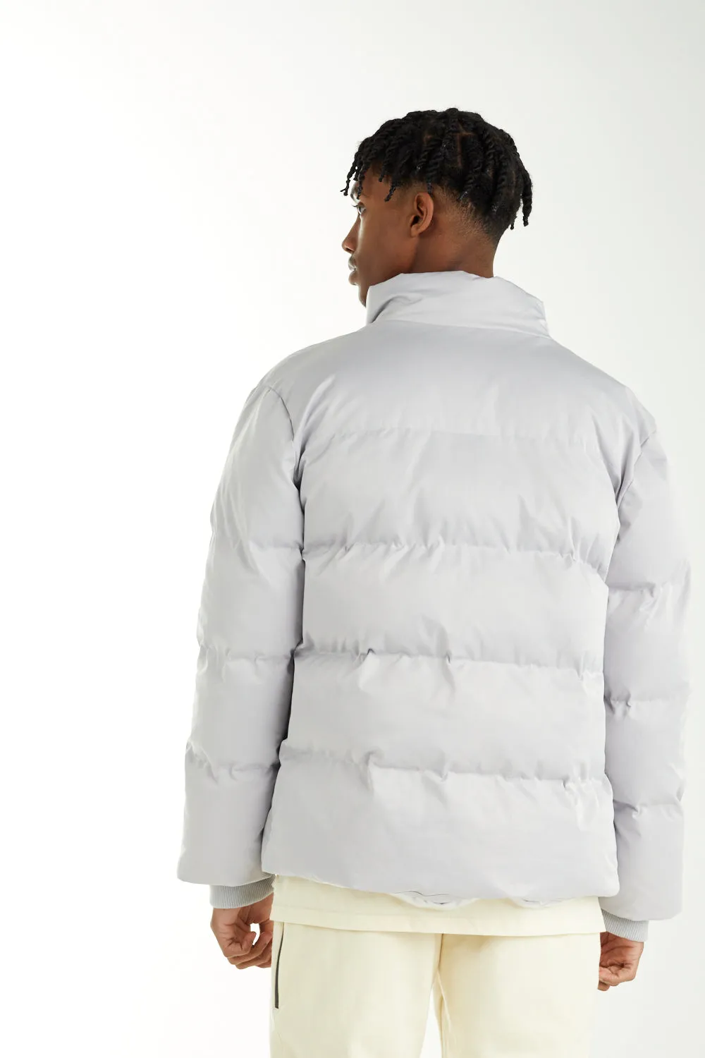 nANA jUDY Mens Central Puffer Jacket - Light Grey