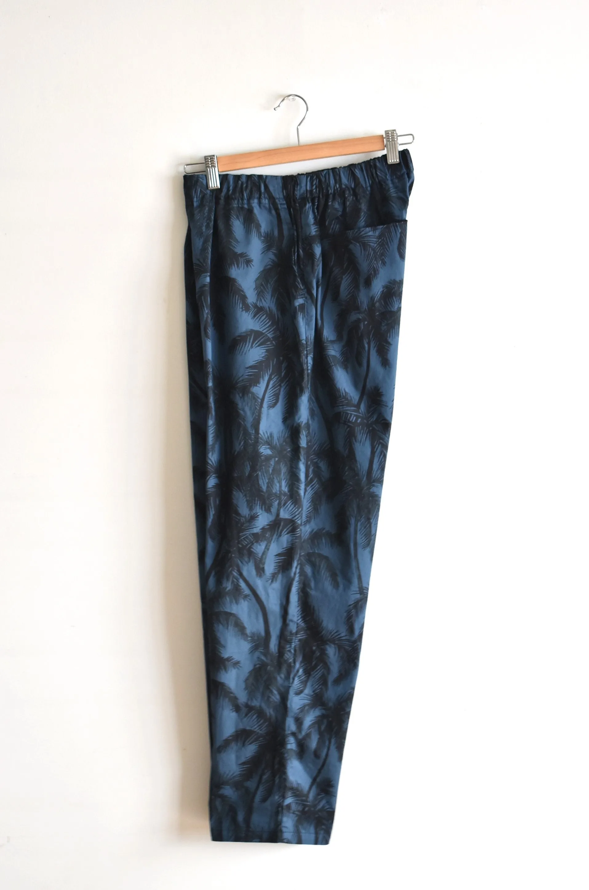 「nasngwam」palm tree pants -navy-