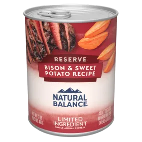 Natural Balance L.I.D. Sweet Potato & Bison Dog Formula 12 x 13 oz. cans