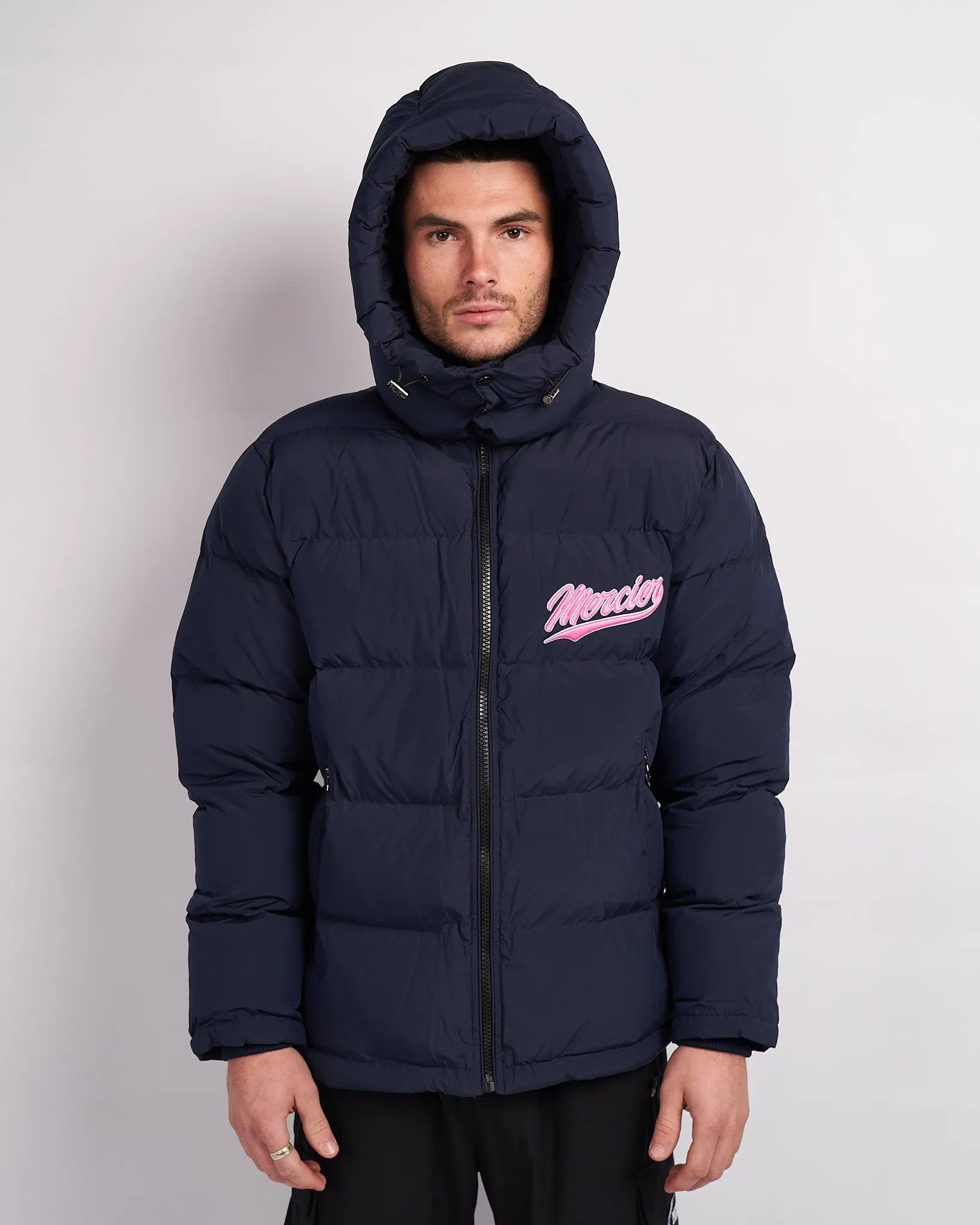 Navy Pink Teams Puffer Jacket