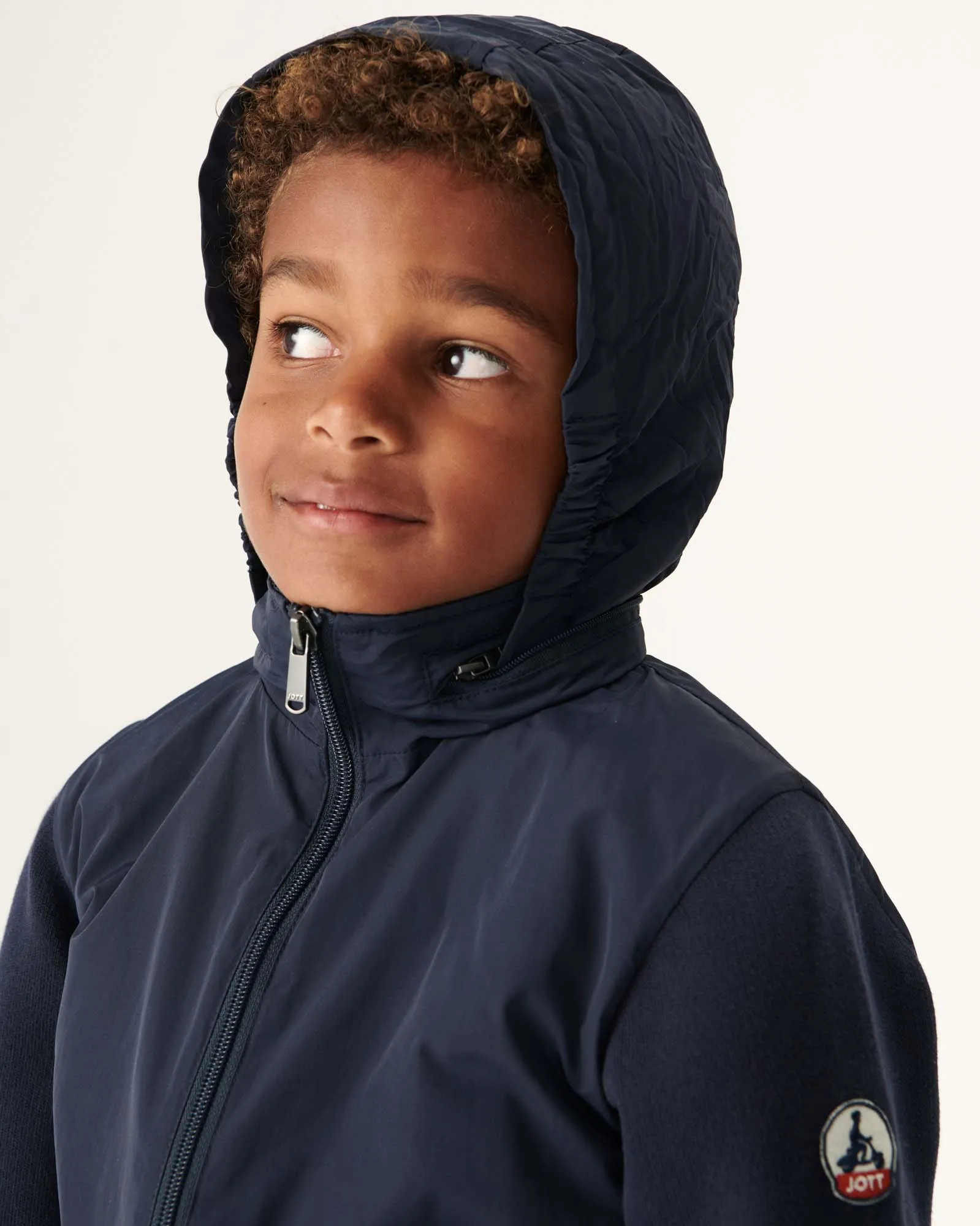 Navy Real children's lightweight hooded jacket