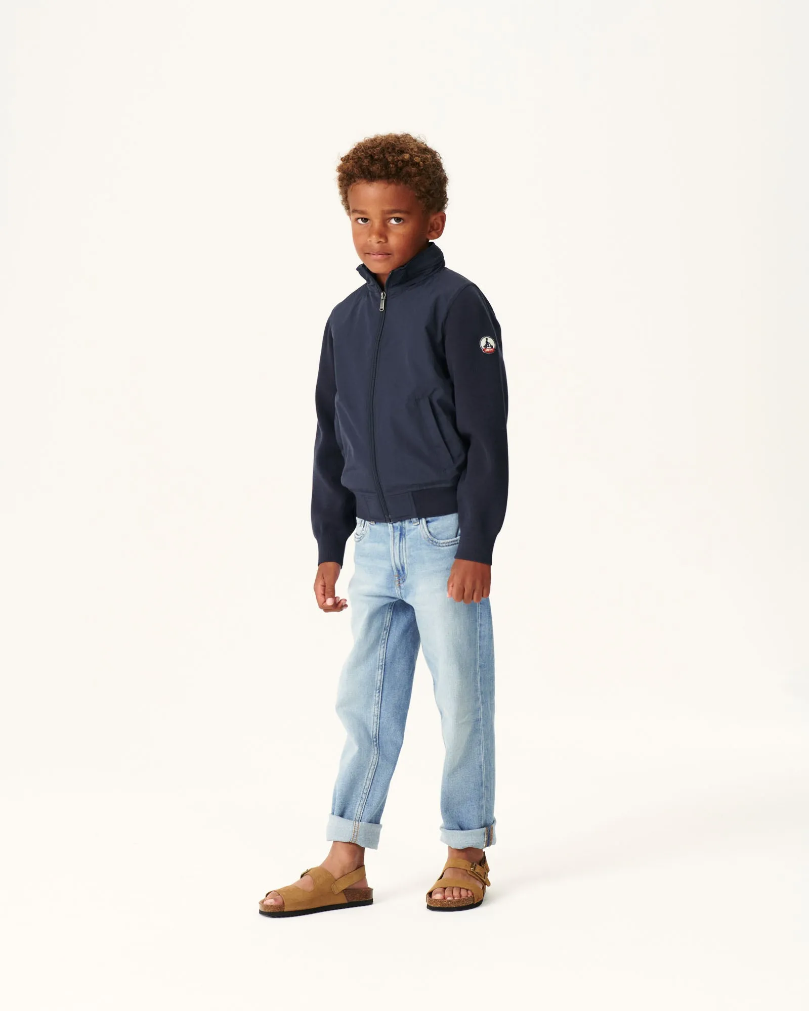 Navy Real children's lightweight hooded jacket