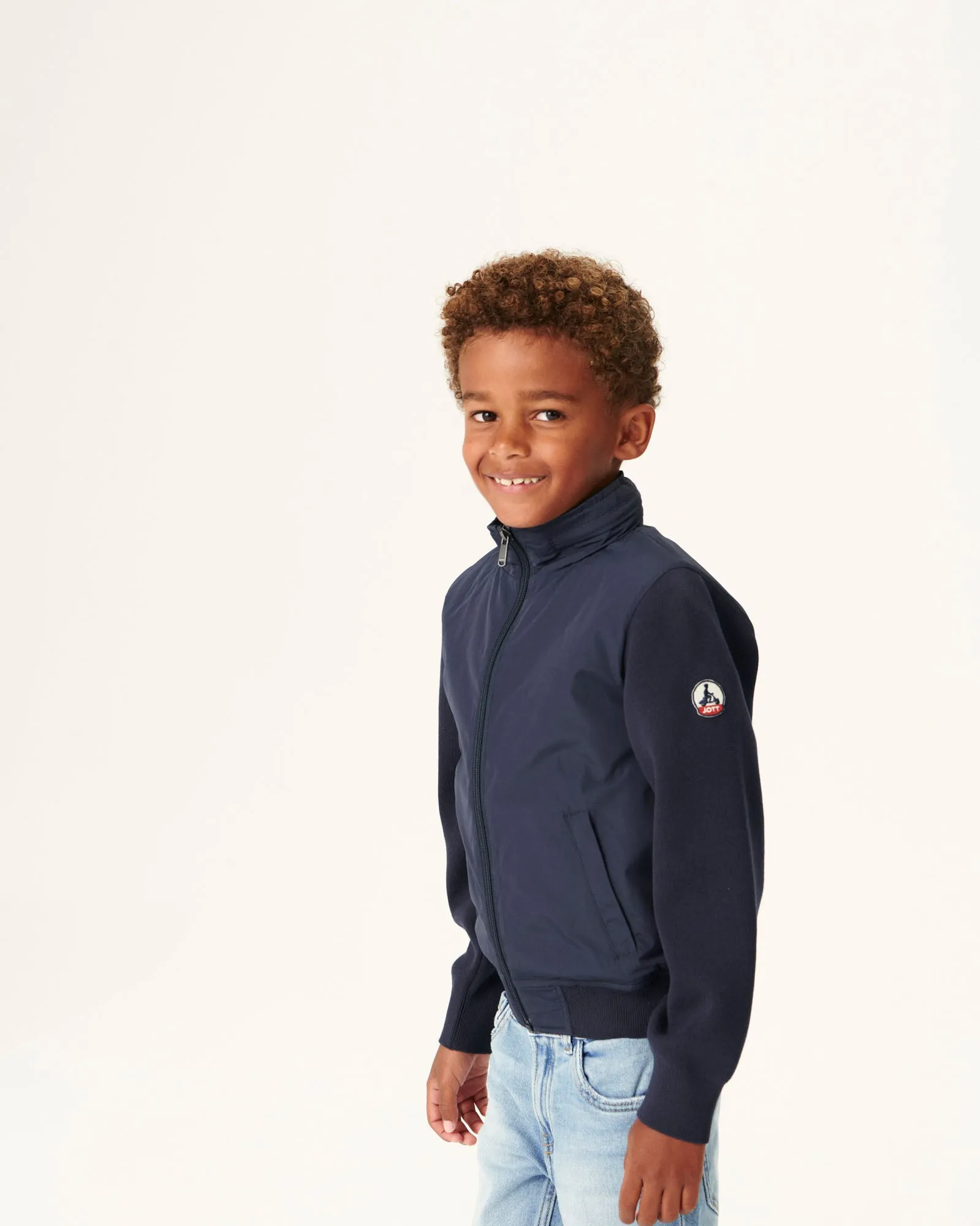 Navy Real children's lightweight hooded jacket