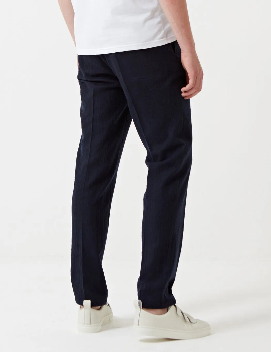 Oliver Spencer Fishtail Trousers (Wool) - Midnight Blue