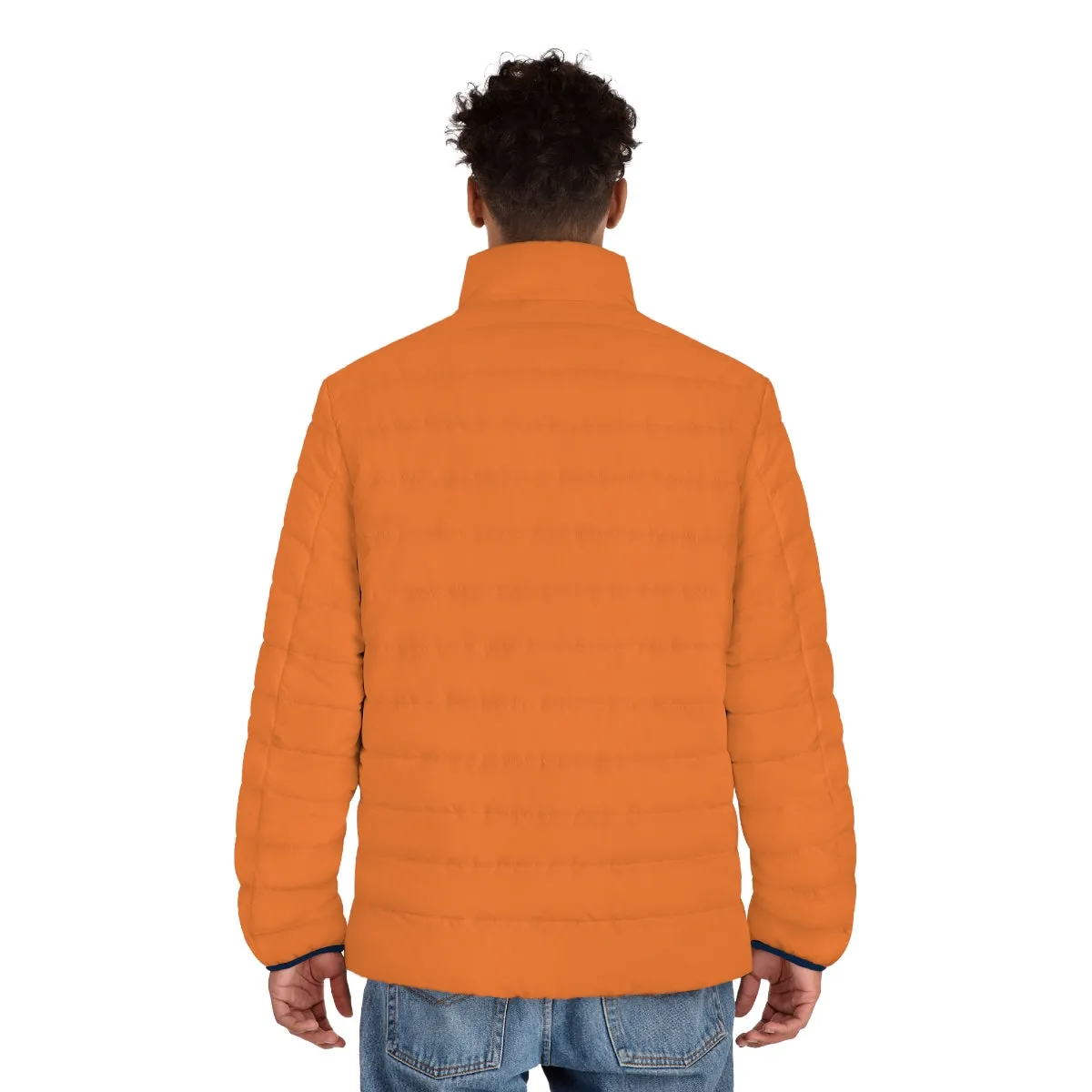 Orange Color Men's Jacket, Best Men's Puffer Jacket