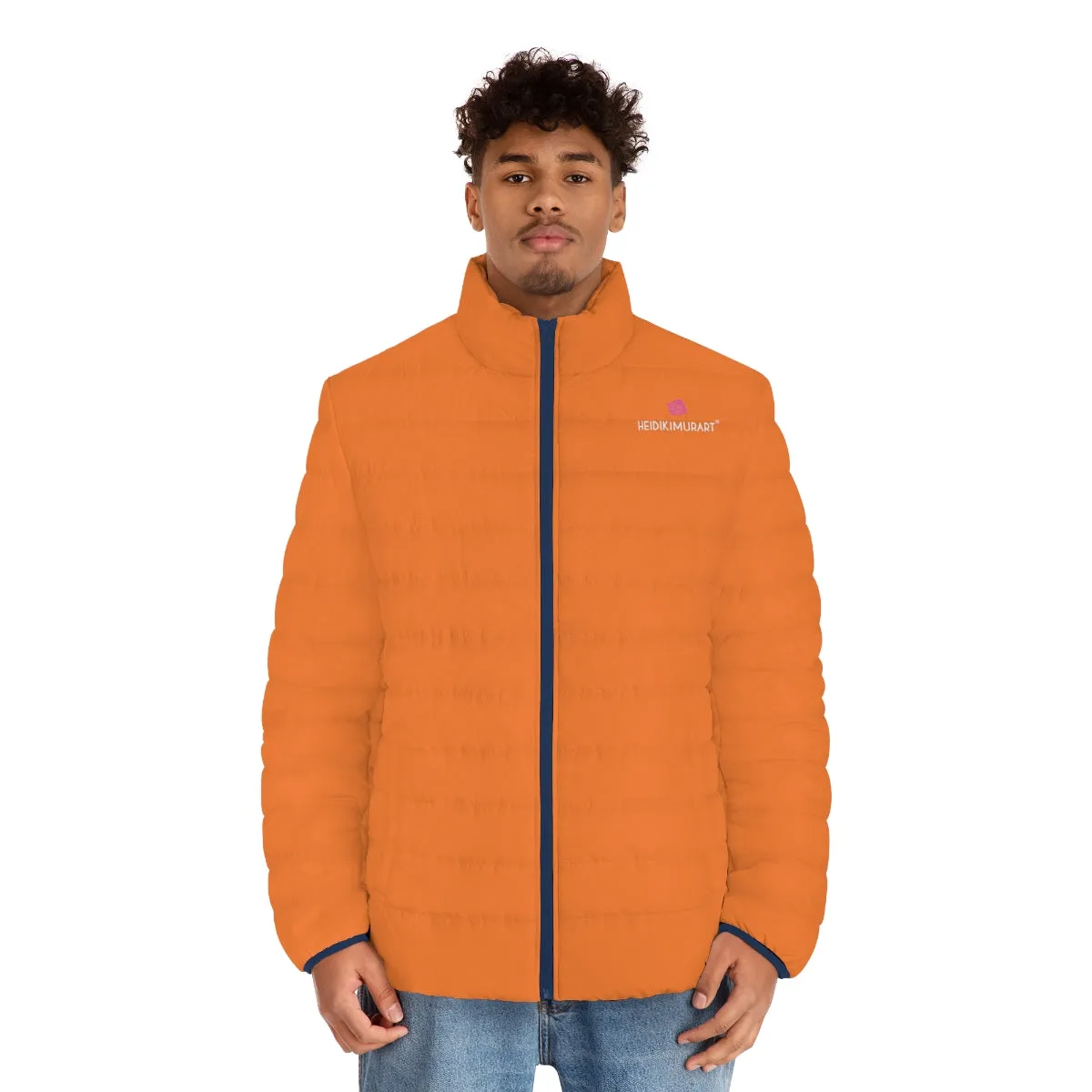 Orange Color Men's Jacket, Best Men's Puffer Jacket