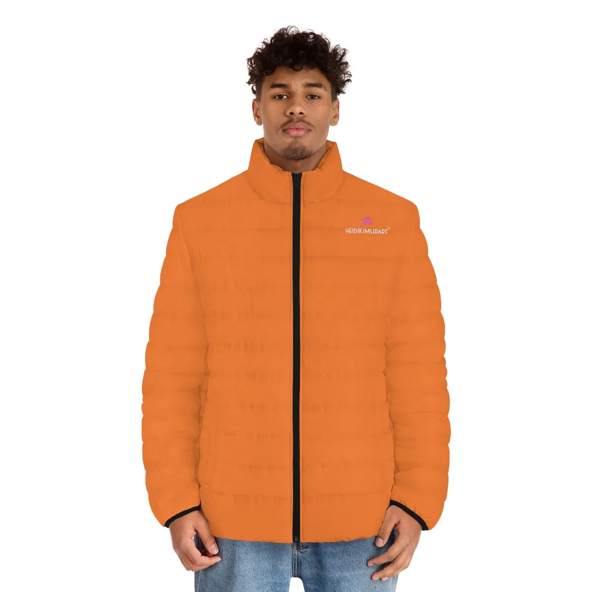 Orange Color Men's Jacket, Best Men's Puffer Jacket